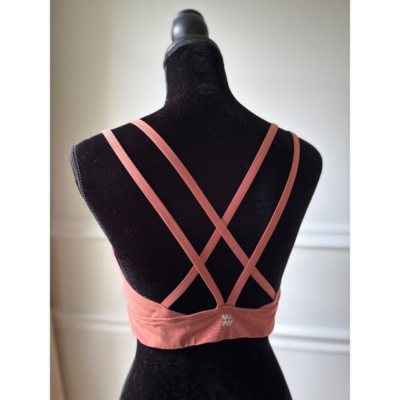 ALL IN MOTION Sports Yoga Pilates Bra DARK BLUSH Pink SIZE L - Picture 2 of 2